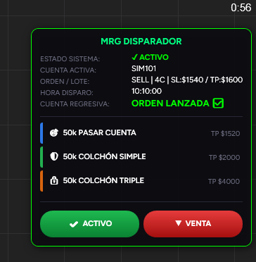 Botonera Disparador