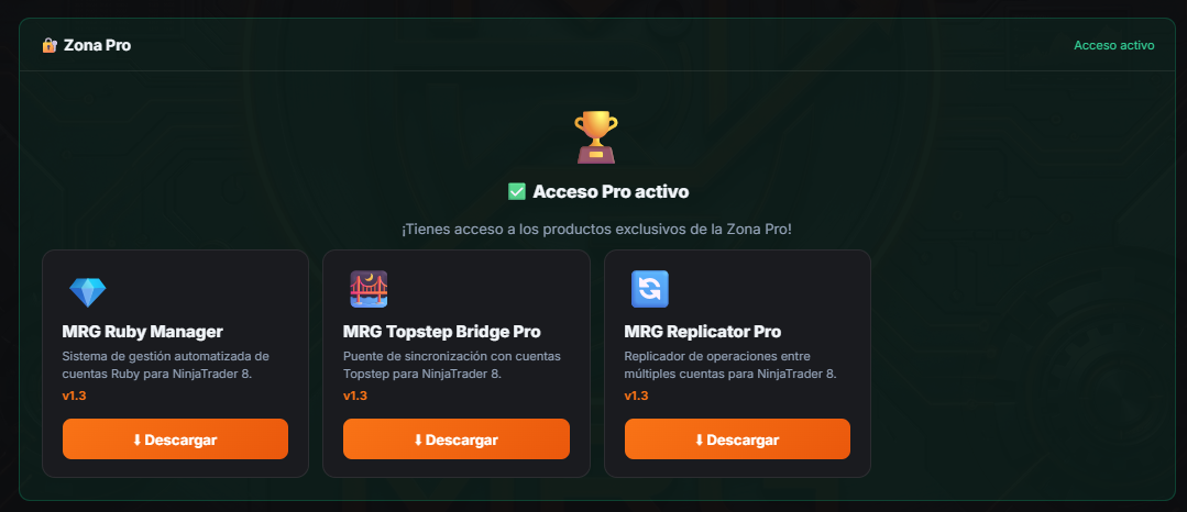 Zona Pro del portal